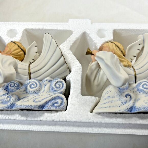 VTG Home Interiors‎ ANGELS BOY AND GIRL ANNOUNCING THE SAVIORS BIRTH Figurines - Picture 13 of 14